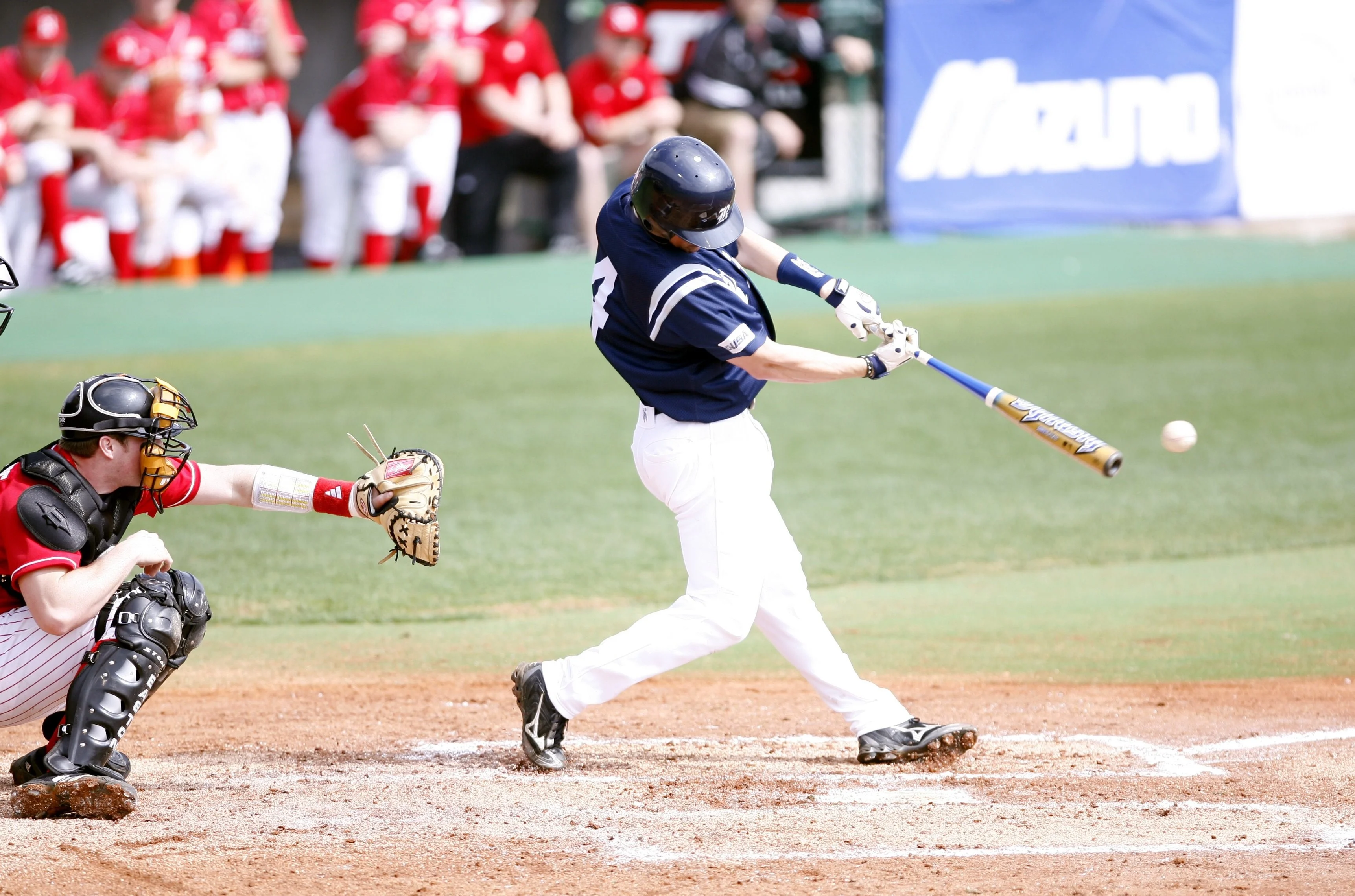 Baseball player in action