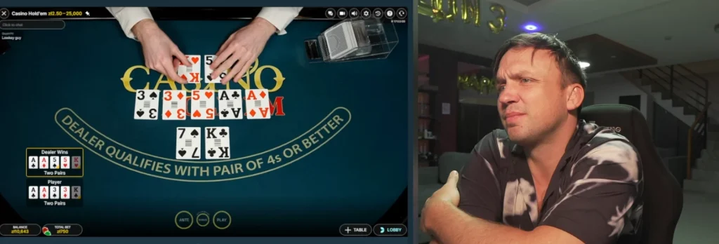 Stół do blackjacka na żywo w kasynie online